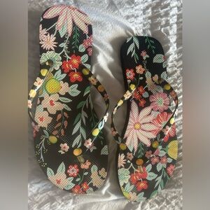 Vera Bradley Women's Floral Sandals - Black and Multicolor